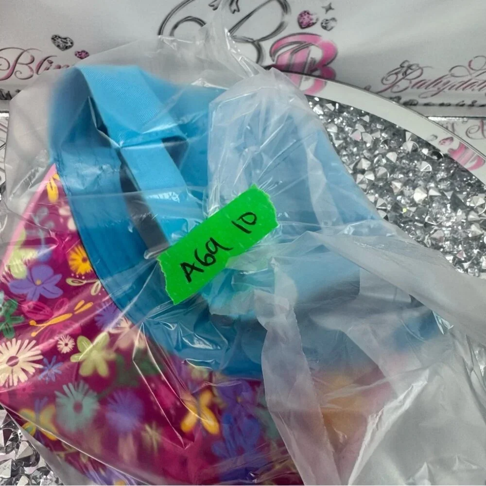 Disney encanto kids hat floral flowers princess Mirabel Cap - Pink and Blue